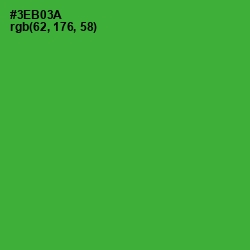 #3EB03A - Forest Green Color Image