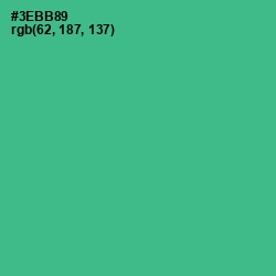 #3EBB89 - Keppel Color Image