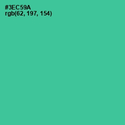 #3EC59A - Shamrock Color Image