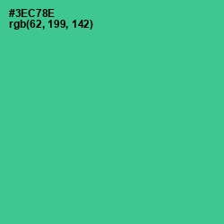 #3EC78E - Shamrock Color Image