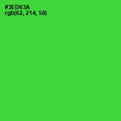 #3ED63A - Harlequin Color Image