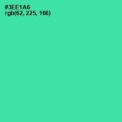 #3EE1A6 - Shamrock Color Image