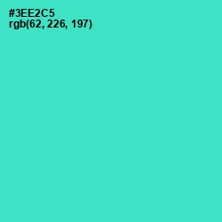 #3EE2C5 - Turquoise Color Image
