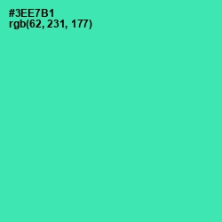 #3EE7B1 - Shamrock Color Image