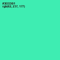 #3EEDB1 - Shamrock Color Image