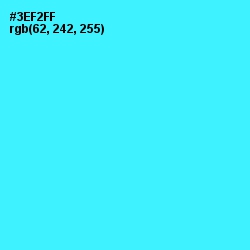 #3EF2FF - Cyan / Aqua Color Image