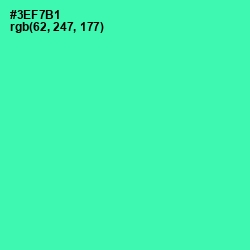 #3EF7B1 - Shamrock Color Image