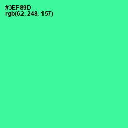 #3EF89D - Shamrock Color Image