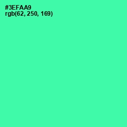 #3EFAA9 - Shamrock Color Image