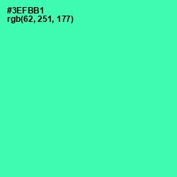 #3EFBB1 - Shamrock Color Image