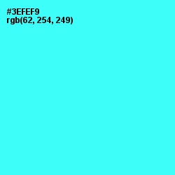 #3EFEF9 - Cyan / Aqua Color Image