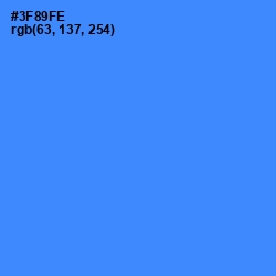 #3F89FE - Dodger Blue Color Image