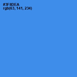 #3F8DEA - Curious Blue Color Image
