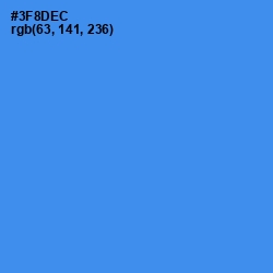 #3F8DEC - Dodger Blue Color Image