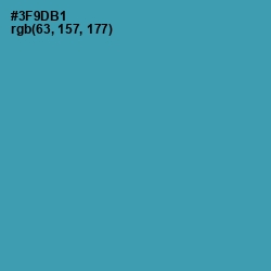 #3F9DB1 - Boston Blue Color Image