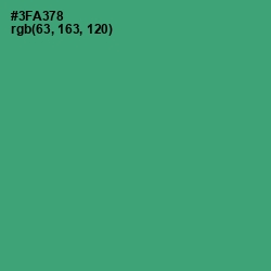 #3FA378 - Sea Green Color Image