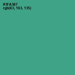 #3FA387 - Jungle Green Color Image