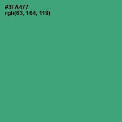 #3FA477 - Sea Green Color Image