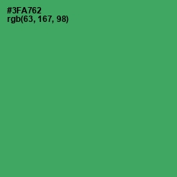 #3FA762 - Sea Green Color Image