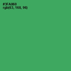 #3FA860 - Sea Green Color Image