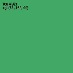 #3FA863 - Sea Green Color Image