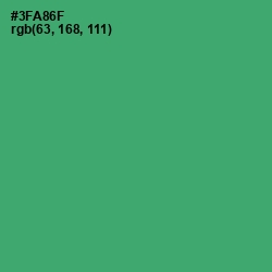 #3FA86F - Sea Green Color Image