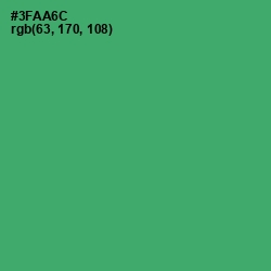 #3FAA6C - Sea Green Color Image