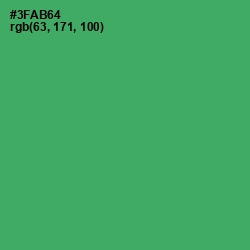 #3FAB64 - Sea Green Color Image