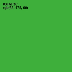 #3FAF3C - Forest Green Color Image
