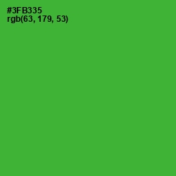 #3FB335 - Forest Green Color Image
