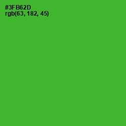 #3FB62D - Forest Green Color Image