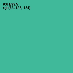 #3FB99A - Keppel Color Image