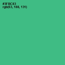 #3FBC83 - Jungle Green Color Image