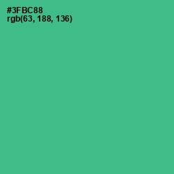 #3FBC88 - Keppel Color Image