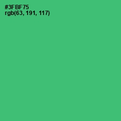 #3FBF75 - Sea Green Color Image