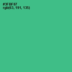#3FBF87 - Keppel Color Image
