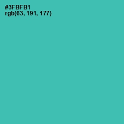 #3FBFB1 - Pelorous Color Image