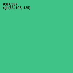 #3FC387 - Shamrock Color Image