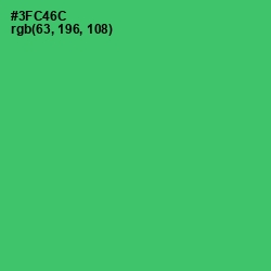 #3FC46C - Malachite Color Image