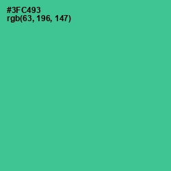 #3FC493 - Shamrock Color Image