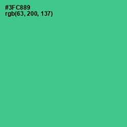 #3FC889 - Shamrock Color Image