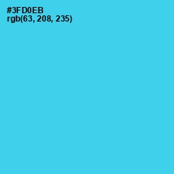 #3FD0EB - Turquoise Color Image