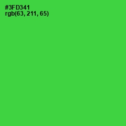 #3FD341 - Malachite Color Image