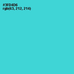 #3FD4D6 - Turquoise Color Image