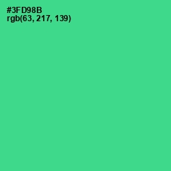 #3FD98B - Shamrock Color Image