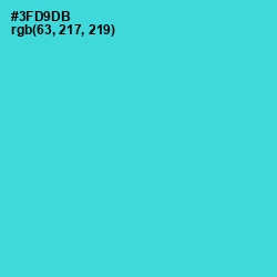 #3FD9DB - Turquoise Color Image