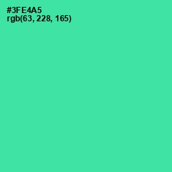 #3FE4A5 - Shamrock Color Image