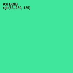 #3FE69B - Shamrock Color Image