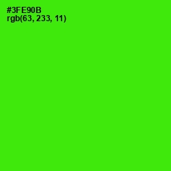 #3FE90B - Harlequin Color Image