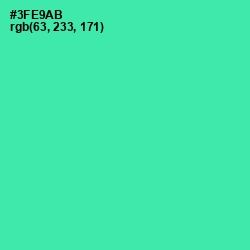 #3FE9AB - Shamrock Color Image